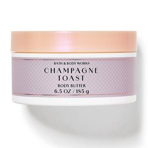 Bath & Body Works Champagne Toast Body Butter - Pink and White